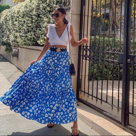 ZARA Floral Print Skirt - Picture 2 of 8